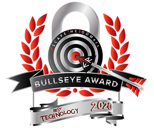 Winner of the 2020 ESCAPETHEROOMers Bullseye Aware for Best Technology